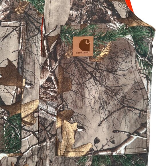 Carhartt Reversible Camo & Orange Vest XXS 4/5 Kids Outdoor Hunting Warm Quilted - Picture 2 of 5